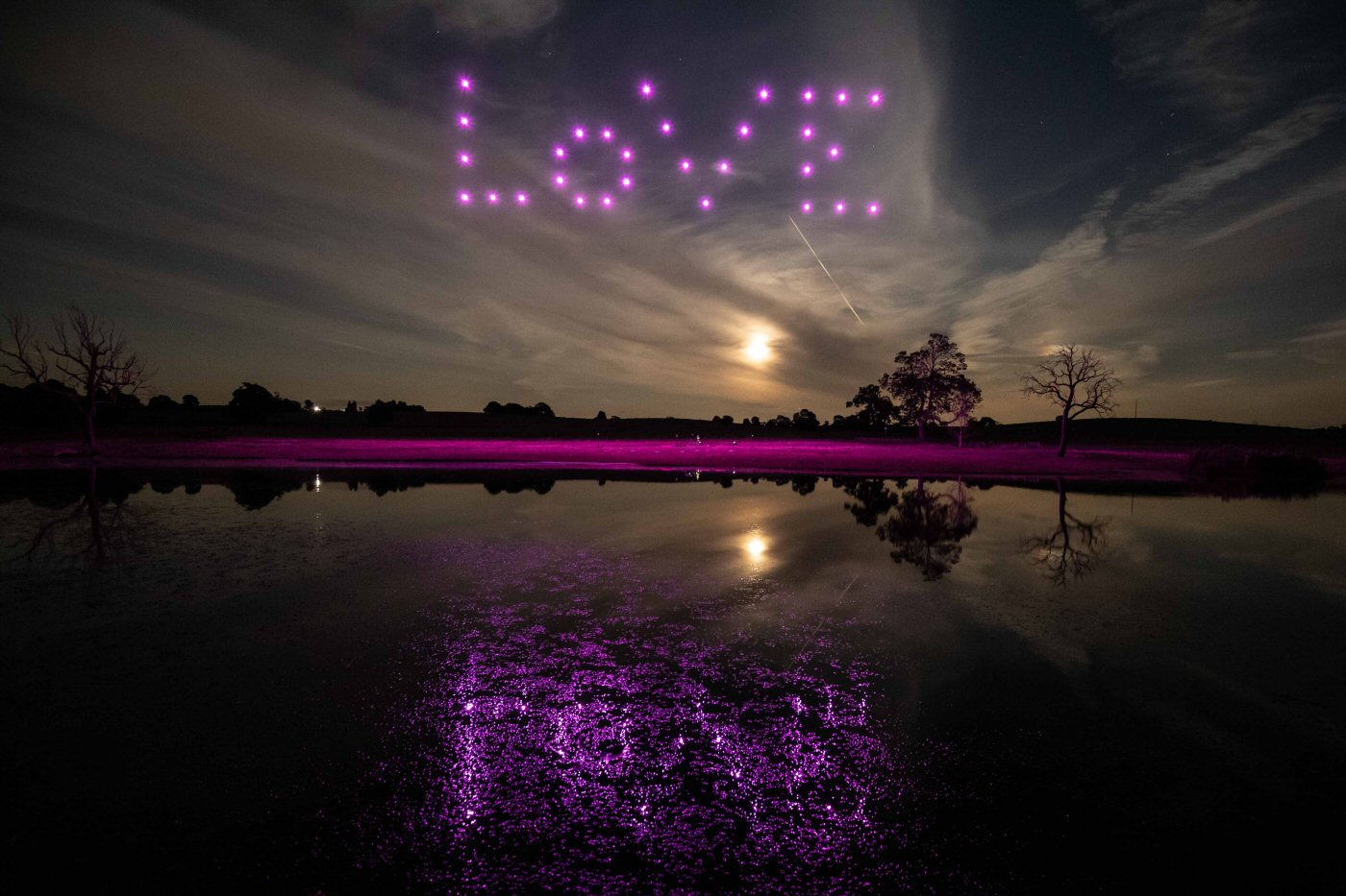 Drone Light Show Love